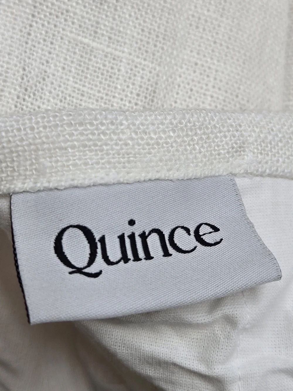 NWT QUINCE Set Of 2 48x108 Heavyweight European Linen Curtains White 9956